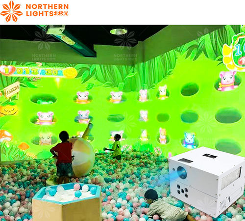 最新の企業ニュース 子供用 屋内3D オールインワン インタラクティブ 投影 投球