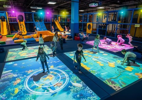 最新の企業ニュース 浸透的なインタラクティブなプロジェクションを使用して,子供の遊び場のための会員維持ループを作成する方法