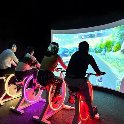 よい価格 ビデオプロジェクター付きの運動自転車 インタラクティブなプロジェクションゲーム サイクリングシミュレーター オンライン