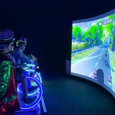 よい価格 ダイナミックレーシング インタラクティブプロジェクションゲーム 外部 インタラクティブな自転車ゲーム オンライン