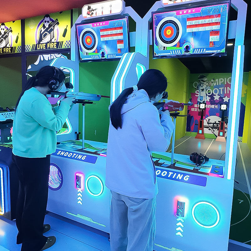 子供向けプレイセンター、ファミリーエンターテイメントセンター向けの安全な非発射レーザーシューティングアーケードマシン、コイン式赤点ターゲット ...