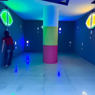 よい価格 怖いエスケープルーム インタラクティブなライト 壁を隠す ゲーム チーム 協力 子供 大人 オンライン