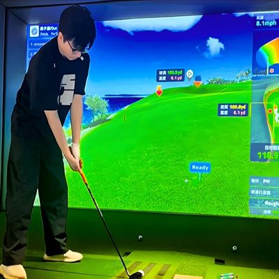 よい価格 現実的なスポーツ アールゴルフシミュレーター インタラクティブなゴルフ投影 ウォールゴルフシミュレーター オンライン