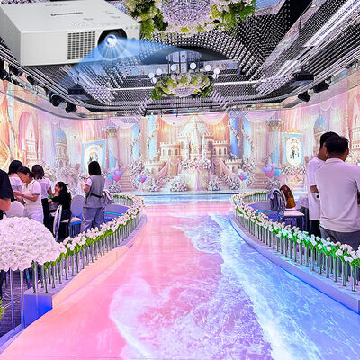 品質 浸透式投影 インタラクティブな壁投影 5200 ルメン 明るさ 1920*1200 解像度 1-20 チャネル レストラン ホテル 装飾 工場