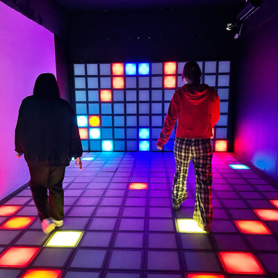 よい価格 30x30cm RGB インタラクティブ LED フロア ゲーム ライト タイル マルチプレイヤー スーパーグリッド ゲーム オンライン