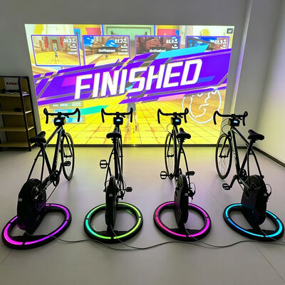 よい価格 3500 ルーメン、解像度 1280*800 のゲーム化されたサイクリング プロジェクション バイク、生涯無料のゲーム アップデート オンライン